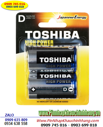 Toshiba LR20GCP-BP2; Pin đại D Alkaline 1.5v Toshiba LR20GCP-BP2 